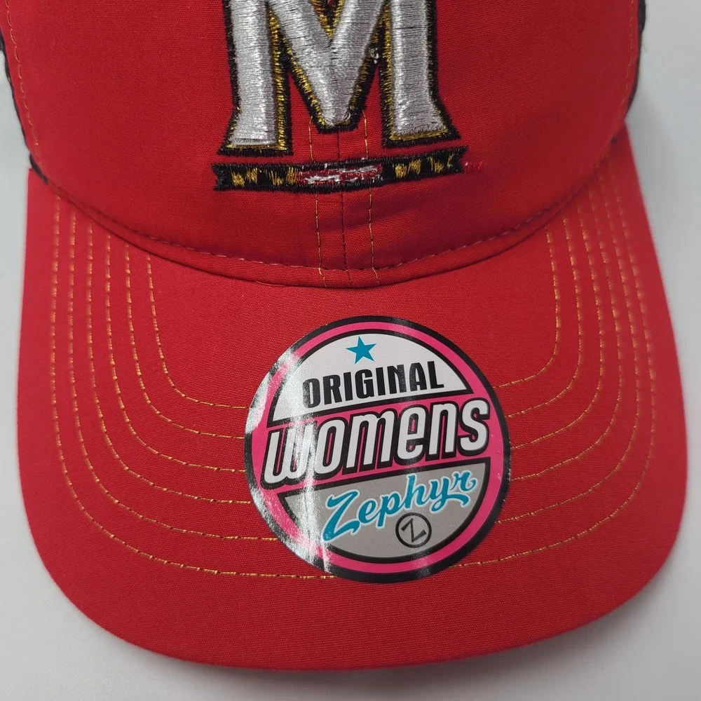Women Maryland Terrapins Hat Adjustable Zephyr‎ Red Black NCAA University Terps
